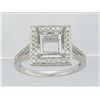 Image 1 : Genuine 14K White Gold 0.6CTW Diamond Semi Mount Ring - REF-64K7R