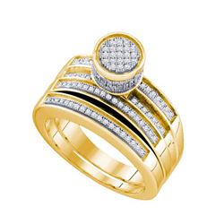0.35CT Diamond Micro-Pave 10KT Ring Yellow Gold