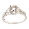 Image 1 : Genuine 14K White Gold 0.36CTW Diamond Semi Mount Ring - REF-52N2A