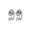Image 1 : Genuine 14K White Gold 0.04CTW Diamond Earring - REF-17M6F