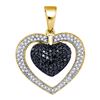 Image 1 : 1.0CT Diamond Heart 10KT Pendant Yellow Gold