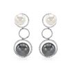 Image 1 : Genuine 0.78 TCW 18K White Gold Ladies Earring - REF-162T4K