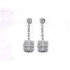 Image 1 : Genuine 14K White Gold 0.5CTW Diamond Earring - REF-69R7H