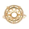 Image 1 : Genuine 14K Yellow Gold 0.41CTW Diamond Semi Mount Ring - REF-71T6K