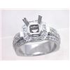 Image 1 : Genuine 14K White Gold 0.71CTW Diamond Semi Mount Ring - REF-115T6K