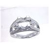 Image 1 : Genuine 14K White Gold 0.84CTW Diamond Semi Mount Ring - REF-91Z2T