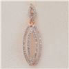Image 1 : Genuine 14K Rose Gold 0.11CTW Diamond Pendant - REF-9R6H