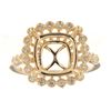 Image 1 : Genuine 14K Yellow Gold 0.23CTW Diamond Semi Mount Ring - REF-55H8W