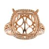 Image 1 : Genuine 14K Rose Gold 0.51CTW Diamond Semi Mount Ring - REF-82G6M