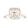 Image 1 : Genuine 14K White Gold 0.26CTW Diamond Semi Mount Ring - REF-62K3R