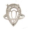 Image 1 : Genuine 14K White Gold 0.2CTW Diamond Semi Mount Ring - REF-60N8A