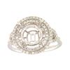 Image 1 : Genuine 14K White Gold 0.49CTW Diamond Semi Mount Ring - REF-80Z2T