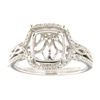 Image 1 : Genuine 14K White Gold 0.45CTW Diamond Semi Mount Ring - REF-74G5M