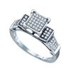 Image 1 : 0.20CT Diamond Micro-Pave 10KT Ring White Gold