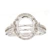 Image 1 : Genuine 14K White Gold 0.3CTW Diamond Semi Mount Ring - REF-52K8R