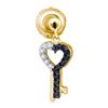 Image 1 : 0.15CT Diamond Key 10KT Earrings Yellow Gold