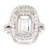 Image 1 : Genuine 14K White Gold 1.27CTW Diamond Semi Mount Ring - REF-150X4Y