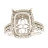 Image 1 : Genuine 14K White Gold 0.53CTW Diamond Semi Mount Ring - REF-85W7G