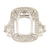 Image 1 : Genuine 14K White Gold 0.39CTW Diamond Semi Mount Ring - REF-77Y2Z