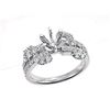 Image 1 : Genuine 18K White Gold 0.38CTW Diamond Semi Mount Ring - REF-105Y2Z