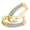 Image 1 : 0.15CT Diamond Hoops 10KT Earrings Yellow Gold