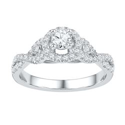 0.50CT Diamond Bridal 14KT Ring White Gold