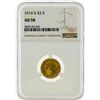 Image 1 : 1914-D $2 1/2 Liberty Head Quarter Eagle Gold Coin NGC AU58