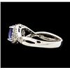 Image 3 : 14KT White Gold 1.69ct Tanzanite and Diamond Ring