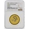 Image 1 : 2001 Australia $100 Year of the Snake Gold Coin NGC MS70
