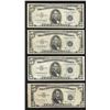 Image 1 : Lot of (4) 1953B $5 Silver Certificate Notes