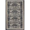 Image 1 : 1800s $5 Uncut Sheet of New Orleans Canal Bank Obsolete Notes