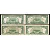 Image 2 : Lot of (4) 1953A $5 Silver Certificate Notes