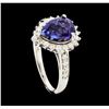 Image 4 : 14KT White Gold 2.25ct Tanzanite and Diamond Ring
