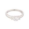 Image 2 : 14KT White Gold 0.66ctw Round Diamond Engagement Ring