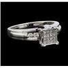 Image 1 : 14KT White Gold 0.80ctw Diamond Ring