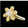 Image 1 : 14KT Yellow Gold 0.70ctw Yellow Sapphire and Diamond Ring