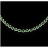 Image 2 : 14KT Yellow Gold 18.13ctw Emerald and Diamond Necklace