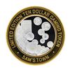 Image 2 : .999 Fine Silver Sam's Town Las Vegas $10 Casino Limted Edition Gaming Token