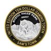 Image 2 : .999 Fine Silver Sam's Town Las Vegas $10 Casino Limted Edition Gaming Token