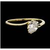 Image 1 : 14KT Yellow Gold 0.50ct Pear Shape Diamond Ring