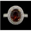 Image 2 : 14KT Yellow and Rhodium Plating Gold 3.00ct Tourmaline and Diamond Ring