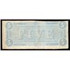 Image 2 : 1864 $5 The Confederate States of America Note