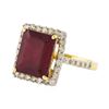 Image 1 : 14KT Yellow Gold 5.96ct Ruby and Diamond Ring