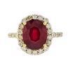 Image 2 : 14KT Yellow Gold 5.78ct Ruby and Diamond Ring