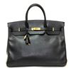 Image 1 : Authentic Vintage Hermes 40cm Birkin Bag in Black Ardenne Leather with Gold Hard