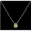 Image 1 : 14KT Yellow Gold 0.45ctw Diamond Pendant with Chain