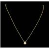 Image 2 : 14KT Yellow Gold 0.45ctw Diamond Pendant with Chain