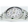 Image 6 : Rolex Mens Stainless Steel Emerald and Diamond Datejust Wristwatch