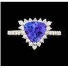 Image 2 : 14KT White Gold 2.18ct Tanzanite and Diamond Ring