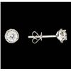 Image 2 : 18KT White Gold 0.50ctw Diamond Earrings